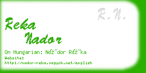 reka nador business card